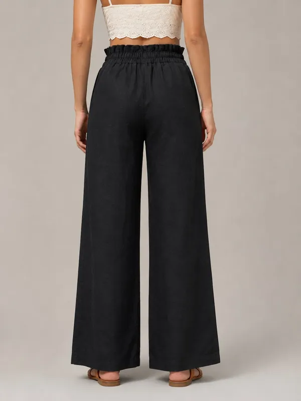Women's_Black_High-Rise_Paperbag_Waist_Wide_Leg_Office_&_Casual_Trousers