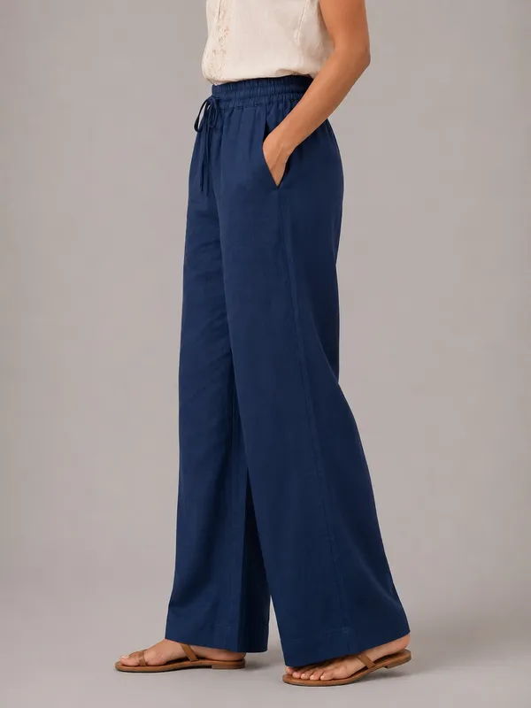 Midnight_Breeze_Navy_Blue_Ruffle_Trim_Wide-Leg_Trousers