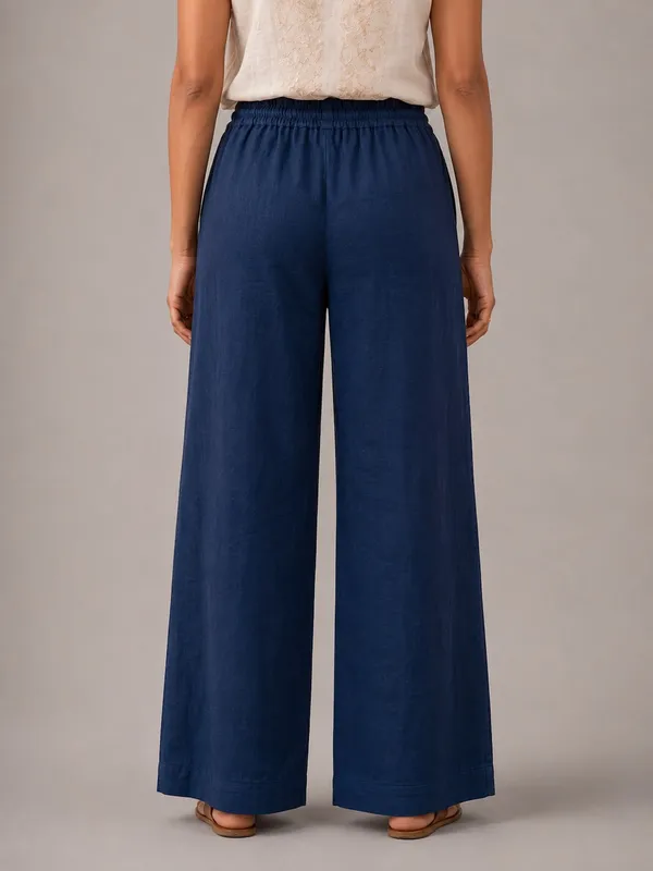 Midnight_Breeze_Navy_Blue_Ruffle_Trim_Wide-Leg_Trousers