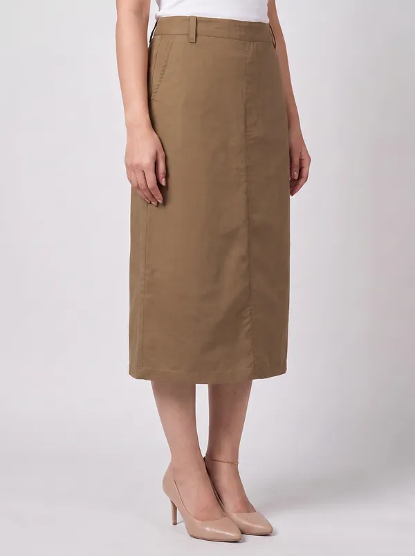 Zuri_Khakee_Casual_Midi_Skirt