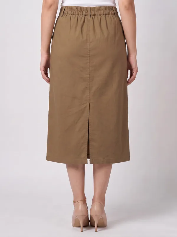Zuri_Khakee_Casual_Midi_Skirt