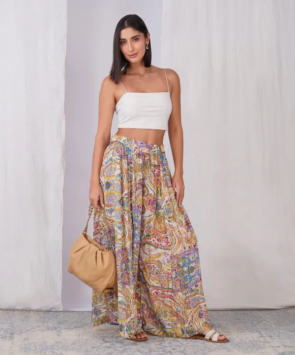 Zuri_Printed_Lurex_Palazzo_Skirt