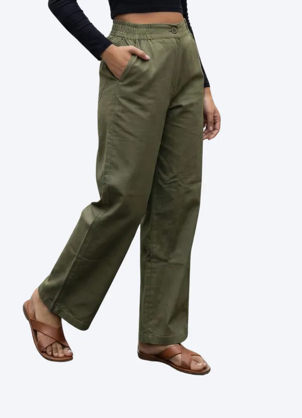 Green_Cotton_High-Rise_Wide_Leg_Utility_Trousers_For_Women