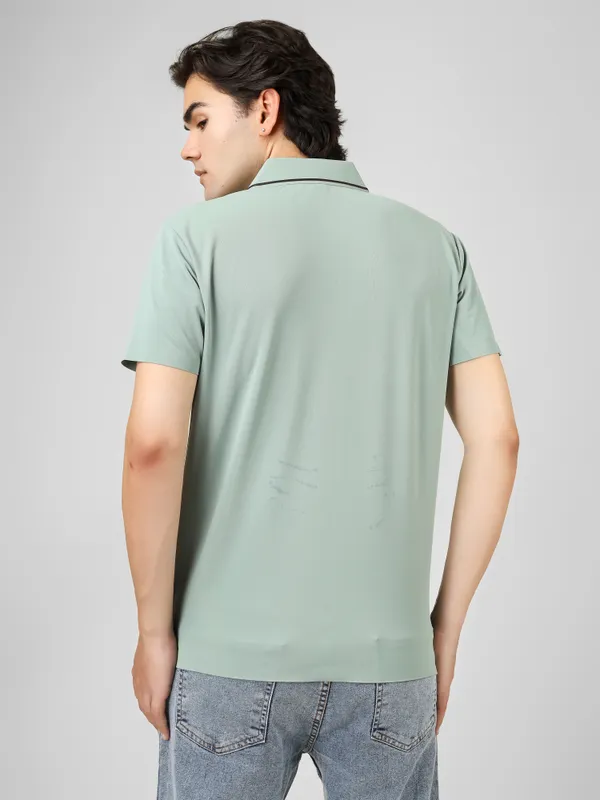stichless_nylon_Short_Sleeve_Classic_Fit_Textured_Polo_T-Shirt_For_Men
