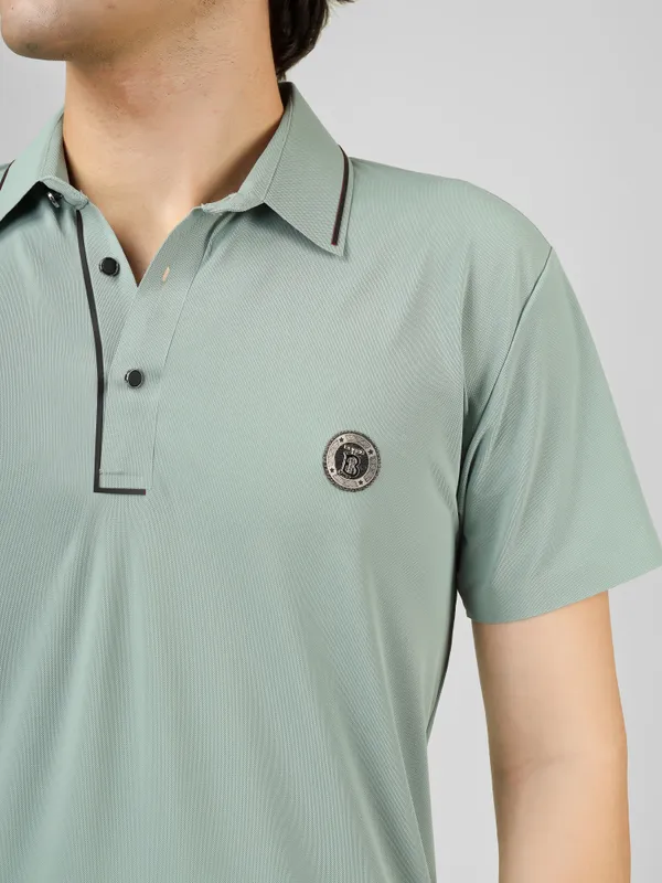 stichless_nylon_Short_Sleeve_Classic_Fit_Textured_Polo_T-Shirt_For_Men