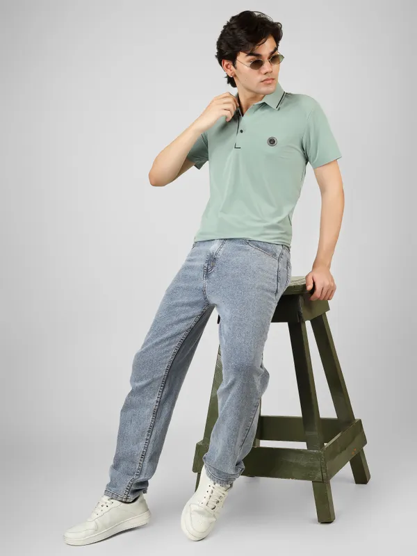 stichless_nylon_Short_Sleeve_Classic_Fit_Textured_Polo_T-Shirt_For_Men