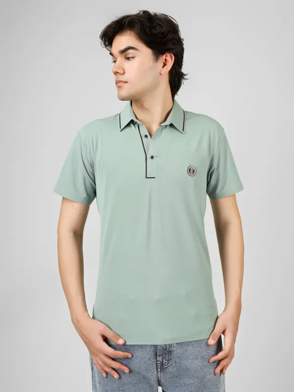 stichless_nylon_Short_Sleeve_Classic_Fit_Textured_Polo_T-Shirt_For_Men
