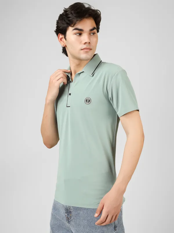 stichless_nylon_Short_Sleeve_Classic_Fit_Textured_Polo_T-Shirt_For_Men