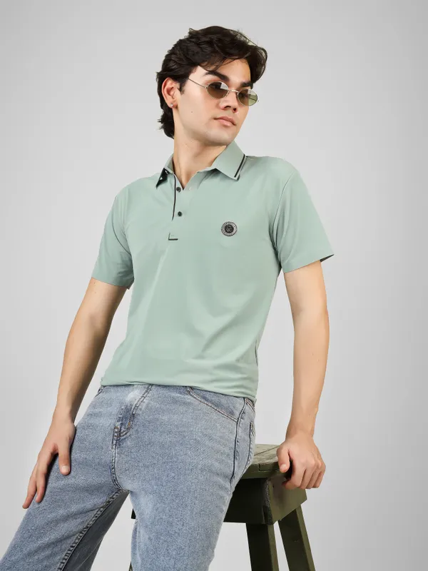 stichless_nylon_Short_Sleeve_Classic_Fit_Textured_Polo_T-Shirt_For_Men