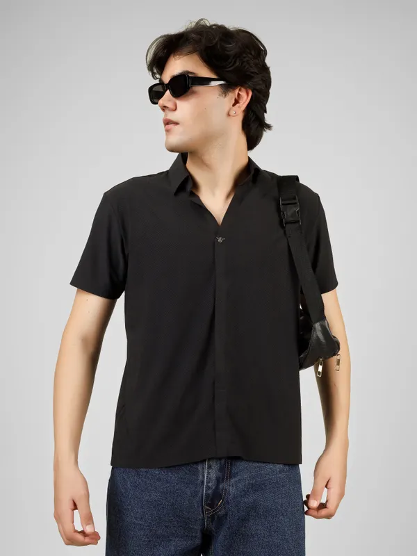 stichless_nylon_V-Neck_Seamless_T-Shirt__For_Men