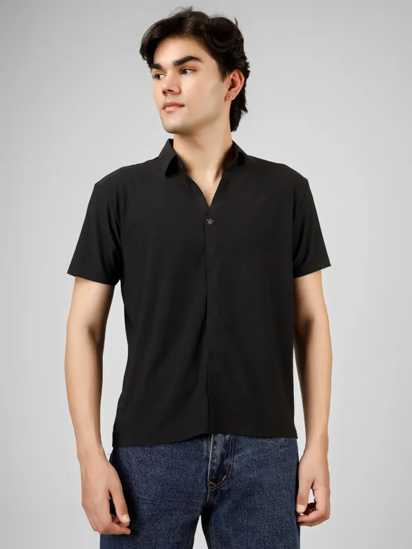 stichless_nylon_V-Neck_Seamless_T-Shirt__For_Men