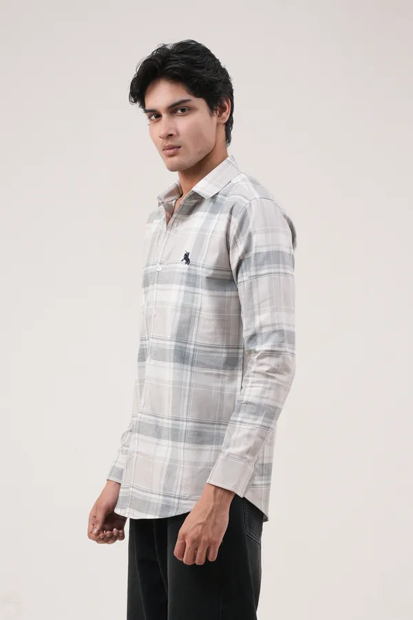Grey_Cotton__Full_Sleeves_Spread_Collar_Classic_Fit_Checkered_Shirt_For_Men