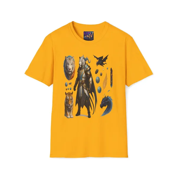 Fantasy_Adventure_Graphic_Tee_Magical_Creature_Shirt_Gold