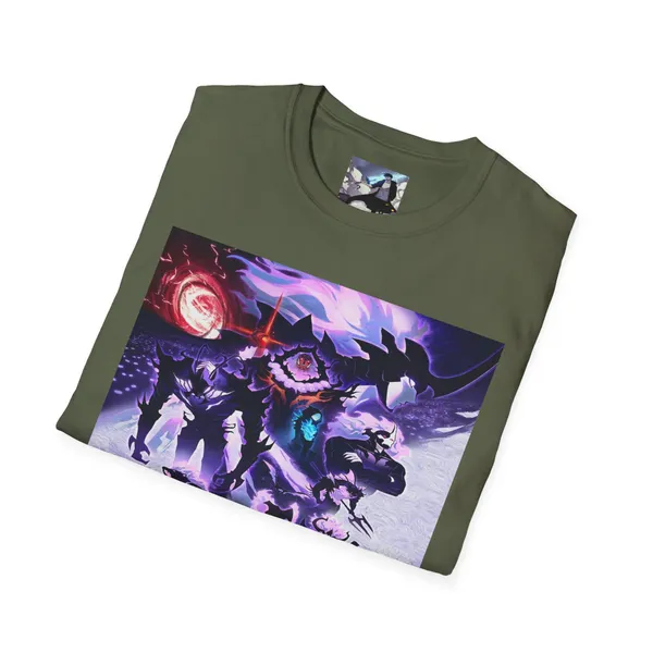 King_Of_The_Dead_Unisex_Softstyle_T_Shirt_Graphic_Tee_Gamer_Apparel_Casual_Wear_Halloween_Gift_Geeky_Fashion_Military_Green