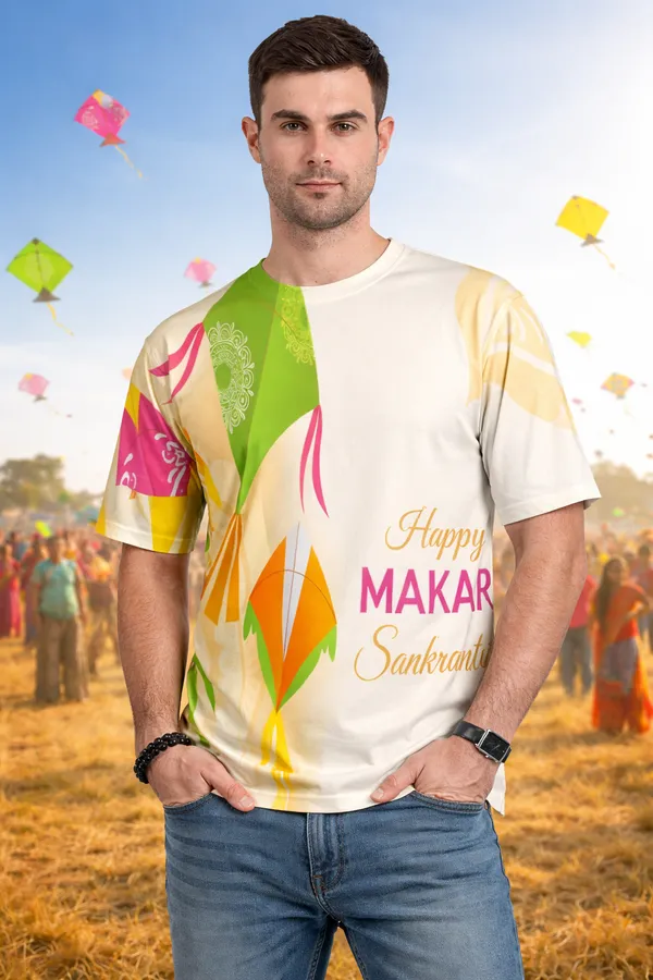 Happy_Makar_Sankranti_Kite_Print_T_Shirt_Festive_Unisex_Celebration_Tee_White