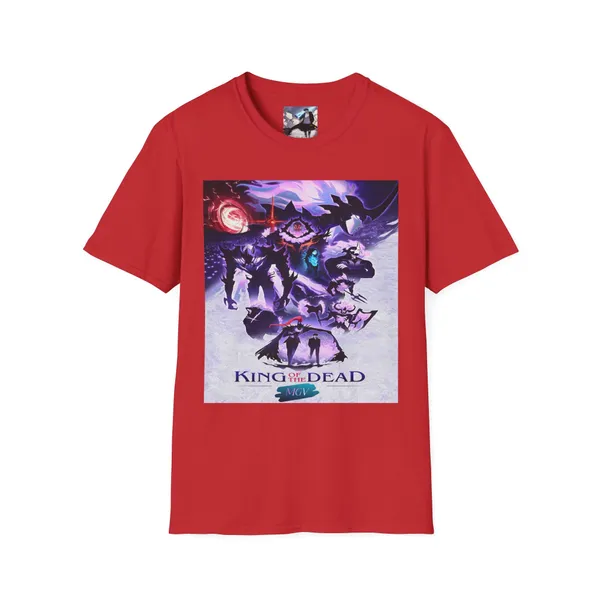 King_Of_The_Dead_Unisex_Softstyle_T_Shirt_Graphic_Tee_Gamer_Apparel_Casual_Wear_Halloween_Gift_Geeky_Fashion_Red