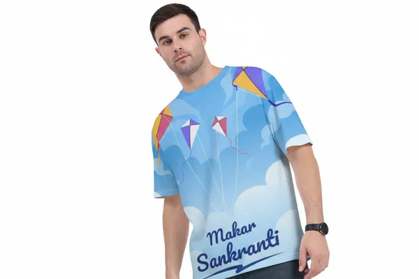 Makar_Sankranti_Kite_Print_T_Shirt_Festive_Sky_Blue_Unisex_Tee_White