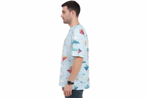 Makar_Sankranti_Kite_Print_T_Shirt_Sky_Blue_Festive_Unisex_Tee_White