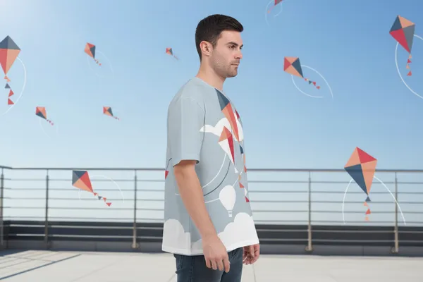 Minimal_Kite_Graphic_T_Shirt_Pastel_Sky_Unisex_Printed_Tee_White