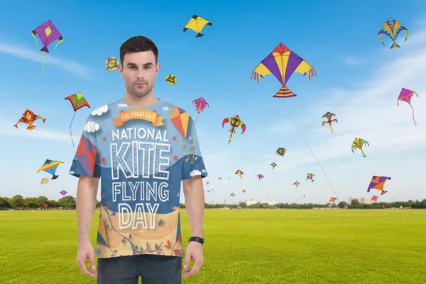 National_Kite_Flying_Day_T_Shirt_Colorful_Festival_Graphic_Unisex_Tee_White