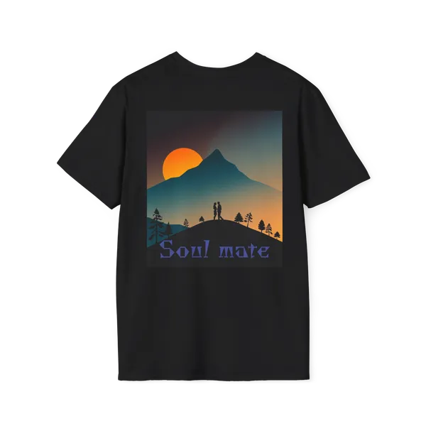 Romantic_Sunset_Couple_Art_T_Shirt_Colorful_Painting_Tee_Royal
