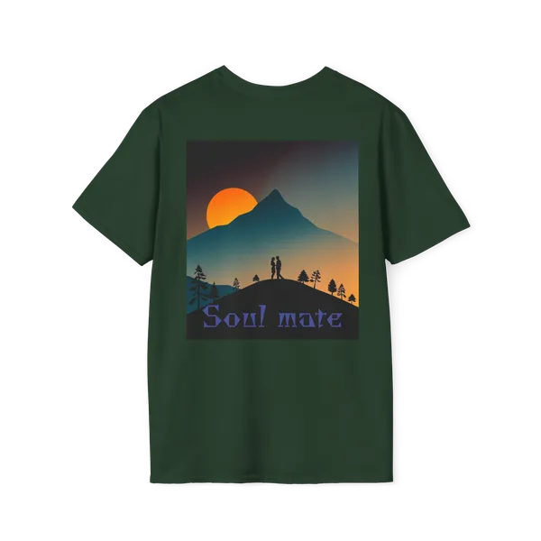 Romantic_Sunset_Couple_Art_T_Shirt_Colorful_Painting_Tee_Royal
