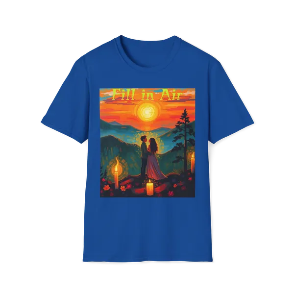 Romantic_Sunset_Couple_Art_T_Shirt_Colorful_Painting_Tee_Royal