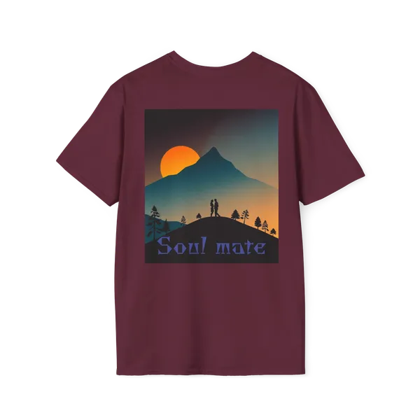 Romantic_Sunset_Couple_Art_T_Shirt_Colorful_Painting_Tee_Royal