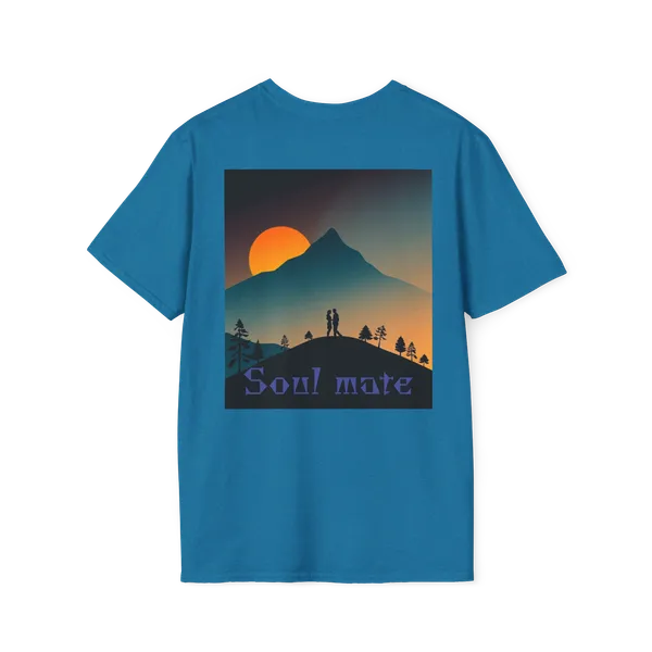Romantic_Sunset_Couple_Art_T_Shirt_Colorful_Painting_Tee_Royal