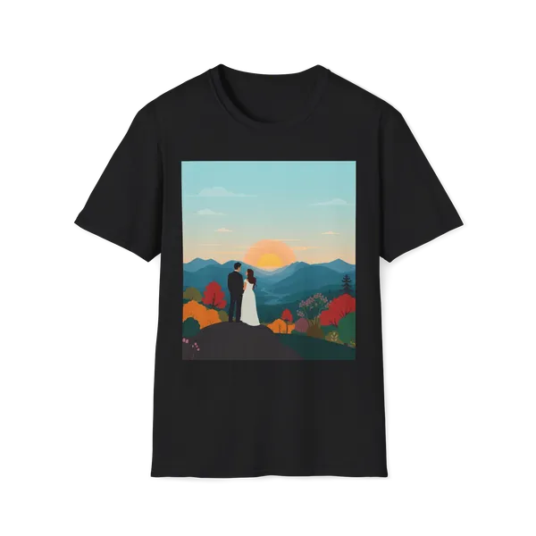 Romantic_Sunset_Couple_Art_T_Shirt_Nature_Adventure_Top_Black