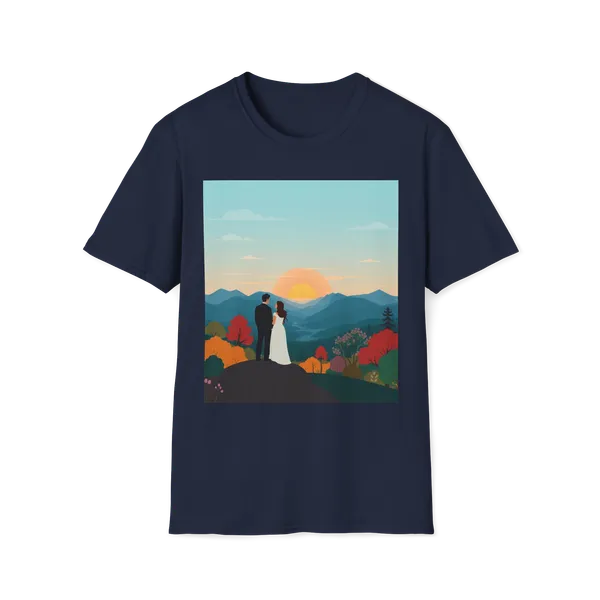 Romantic_Sunset_Couple_Art_T_Shirt_Nature_Adventure_Top_Navy