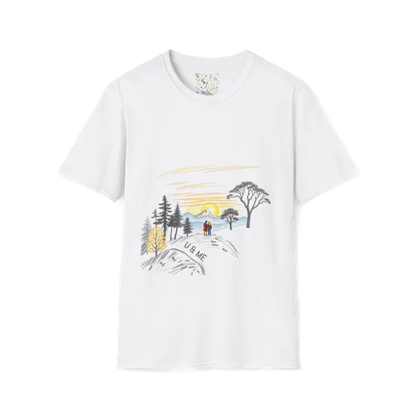 Romantic_Sunset_Couple_Sketch_T_Shirt_Nature_Inspired_Tee_Navy