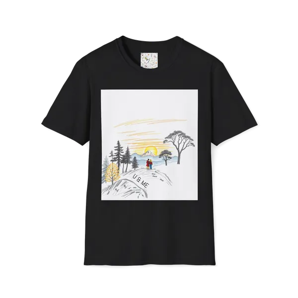Romantic_Sunset_Couple_Sketch_T_Shirt_Nature_Inspired_Tee_Navy