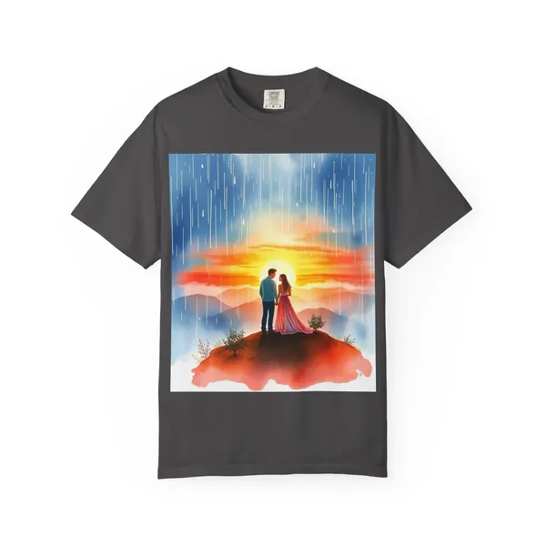 Romantic_Sunset_T_Shirt_Unisex_Summer_Tee_Couple_Gift_Relationship_Keepsake_Anniversary_Apparel_Outdoor_Lover_Shirt_Graphite