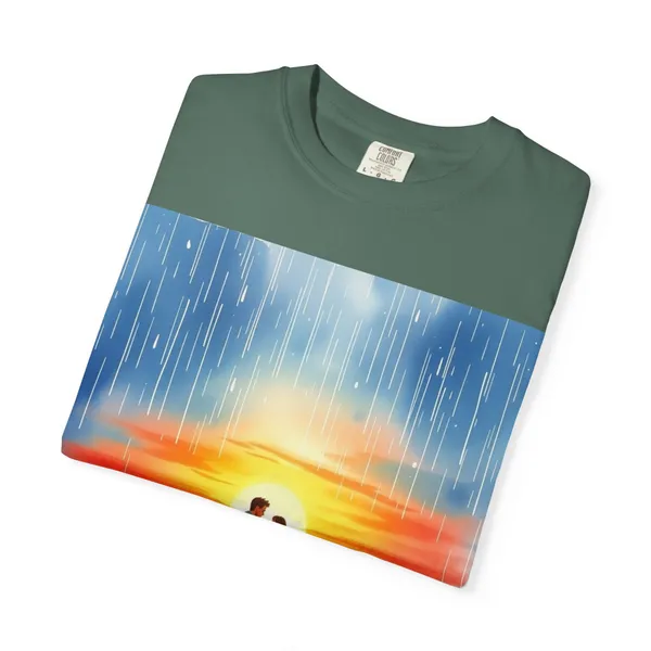Romantic_Sunset_T_Shirt_Unisex_Summer_Tee_Couple_Gift_Relationship_Keepsake_Anniversary_Apparel_Outdoor_Lover_Shirt_Red