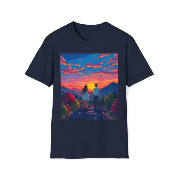 Sci_Fi_Romantic_Mountain_Couple_T_Shirt_Galaxy_Love_Tee_Navy