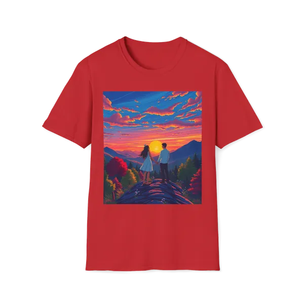 Sci_Fi_Romantic_Mountain_Couple_T_Shirt_Galaxy_Love_Tee_Red