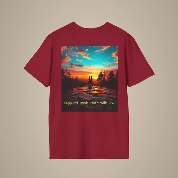 Support_Love_Sunset_T_Shirt_Couples_Graphic_Tee_Cardinal_Red
