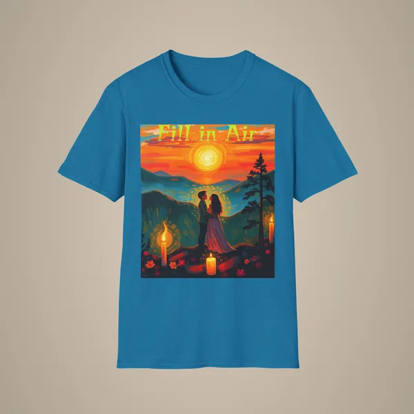 Romantic_Sunset_Couple_Art_T_Shirt_Colorful_Painting_Tee_Antique_Sapphire