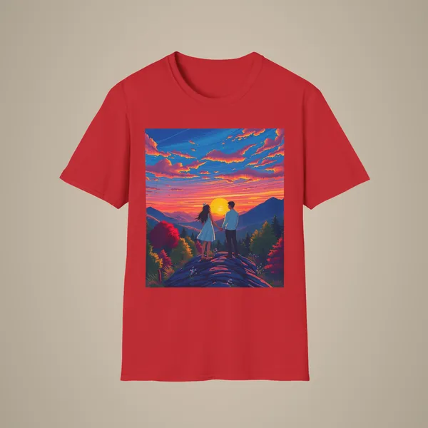 Sci_Fi_Romantic_Mountain_Couple_T_Shirt_Galaxy_Love_Tee_Red