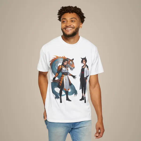 Vintage_Wildlife_Tee_Tiger_Dragon_Nature_Shirt_White