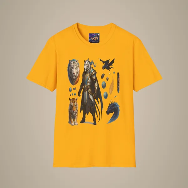 Fantasy_Adventure_Graphic_Tee_Magical_Creature_Shirt_Gold