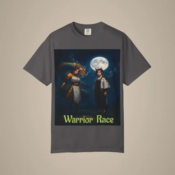 Warrior_Race_Fantasy_Graphic_Tee_Gamer_Cosplay_Shirt_Graphite