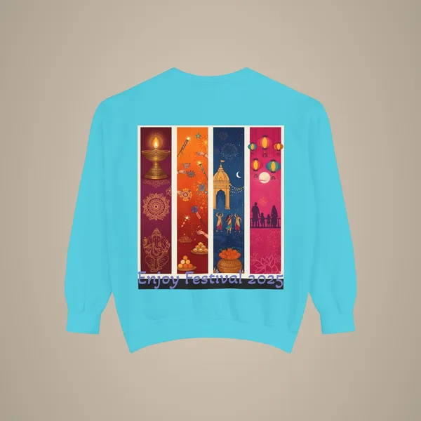 Diwali_2025_Unisex_Sweatshirt_Lagoon_Blue