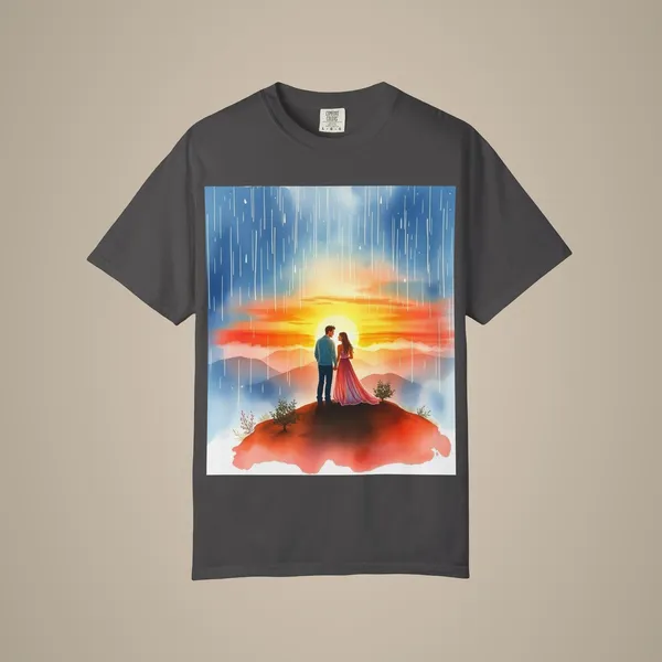 Romantic_Sunset_T_Shirt_Unisex_Summer_Tee_Couple_Gift_Relationship_Keepsake_Anniversary_Apparel_Outdoor_Lover_Shirt_Graphite