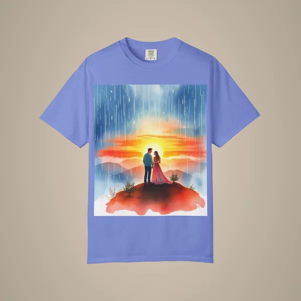 Romantic_Sunset_T_Shirt_Unisex_Summer_Tee_Couple_Gift_Relationship_Keepsake_Anniversary_Apparel_Outdoor_Lover_Shirt_Flo_Blue