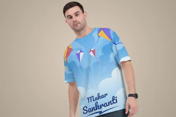 Makar_Sankranti_Kite_Print_T_Shirt_Festive_Sky_Blue_Unisex_Tee_White