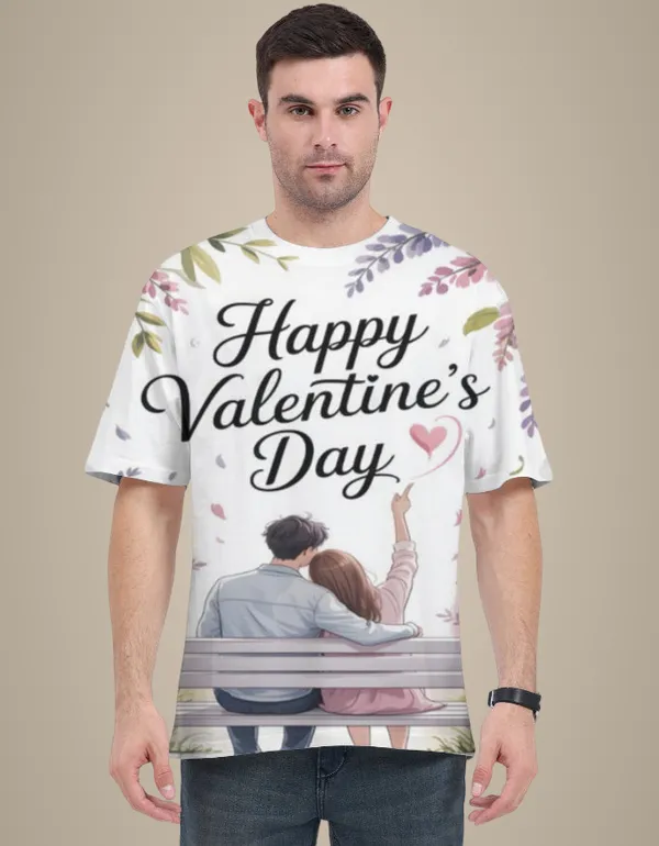 Happy_Valentine_S_Day_Couple_Bench_Art_Unisex_T_Shirt_Romantic_Love_Aop_Tee_White