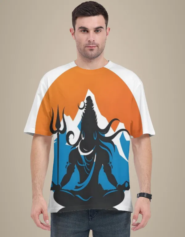 Maha_Shivratri_Meditating_Lord_Shiva_Unisex_T_Shirt_Mahadev_Trishul_Aop_Tee_White