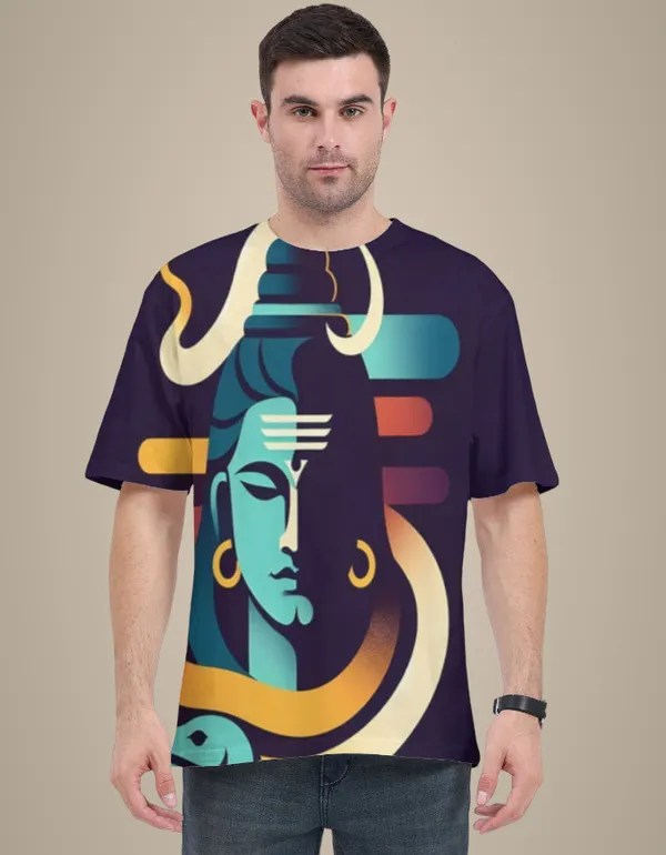 Abstract_Mahadev_Lord_Shiva_Unisex_T_Shirt_Modern_Shiv_Aop_Graphic_Tee_White